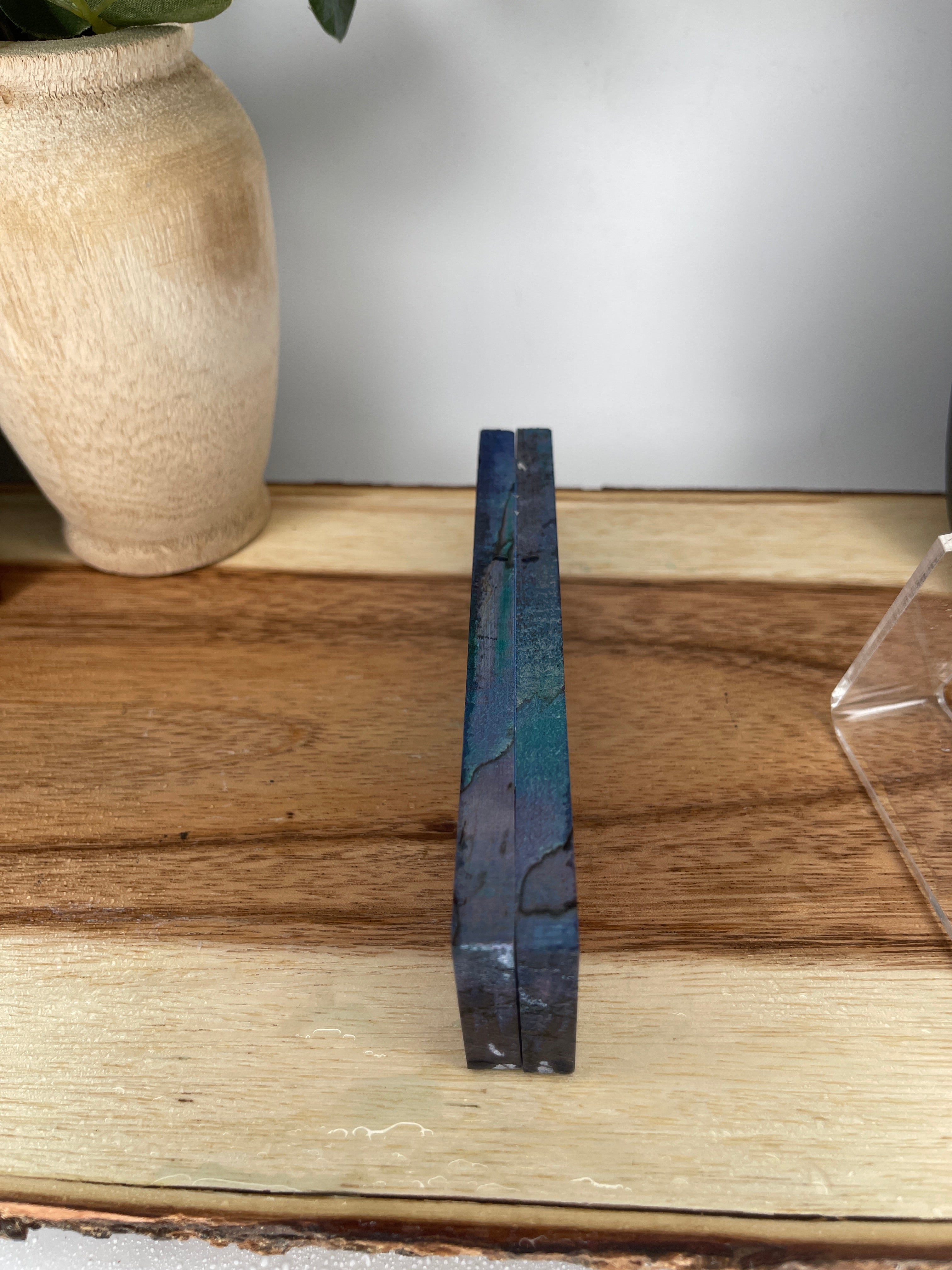 KS-453: Knife Scales  -  Purple Dye Stabilized Spalted Maple Wood Knife Scales - Jakob Janssen Studios