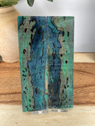 KS-461: Knife Scales  -  Blue Green Dye Stabilized Spalted Maple Wood Knife Scales - Jakob Janssen Studios