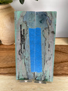 KS-461: Knife Scales  -  Blue Green Dye Stabilized Spalted Maple Wood Knife Scales - Jakob Janssen Studios