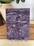 KS-496: Knife Scales  -  Purple Dye Stabilized Hempwood Knife Scales - Jakob Janssen Studios