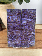 KS-497: Knife Scales  -  Purple Dye Stabilized Hempwood Knife Scales - Jakob Janssen Studios