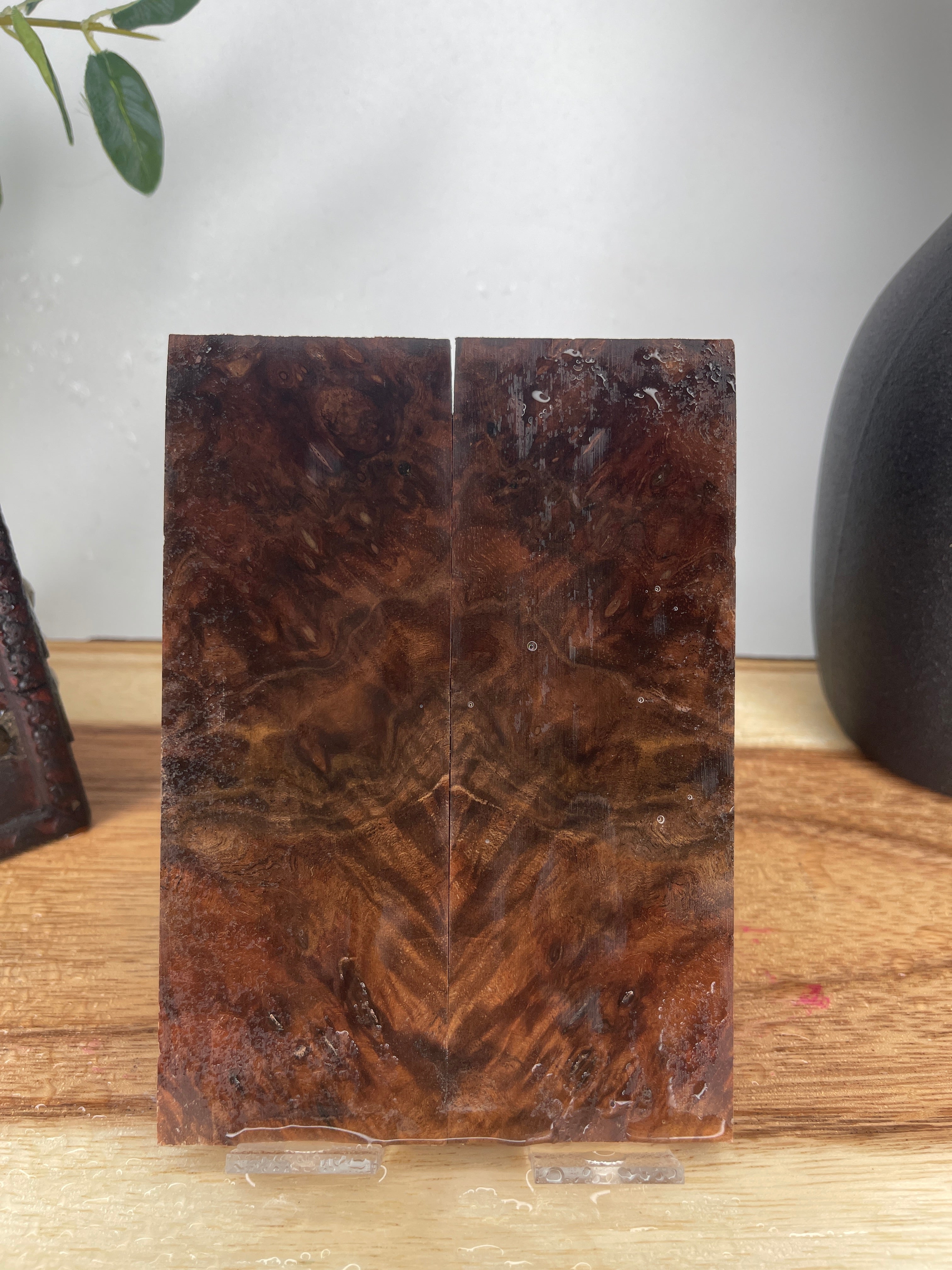 KS-515: Knife Scales  -  Stabilized Walnut Burl - Jakob Janssen Studios