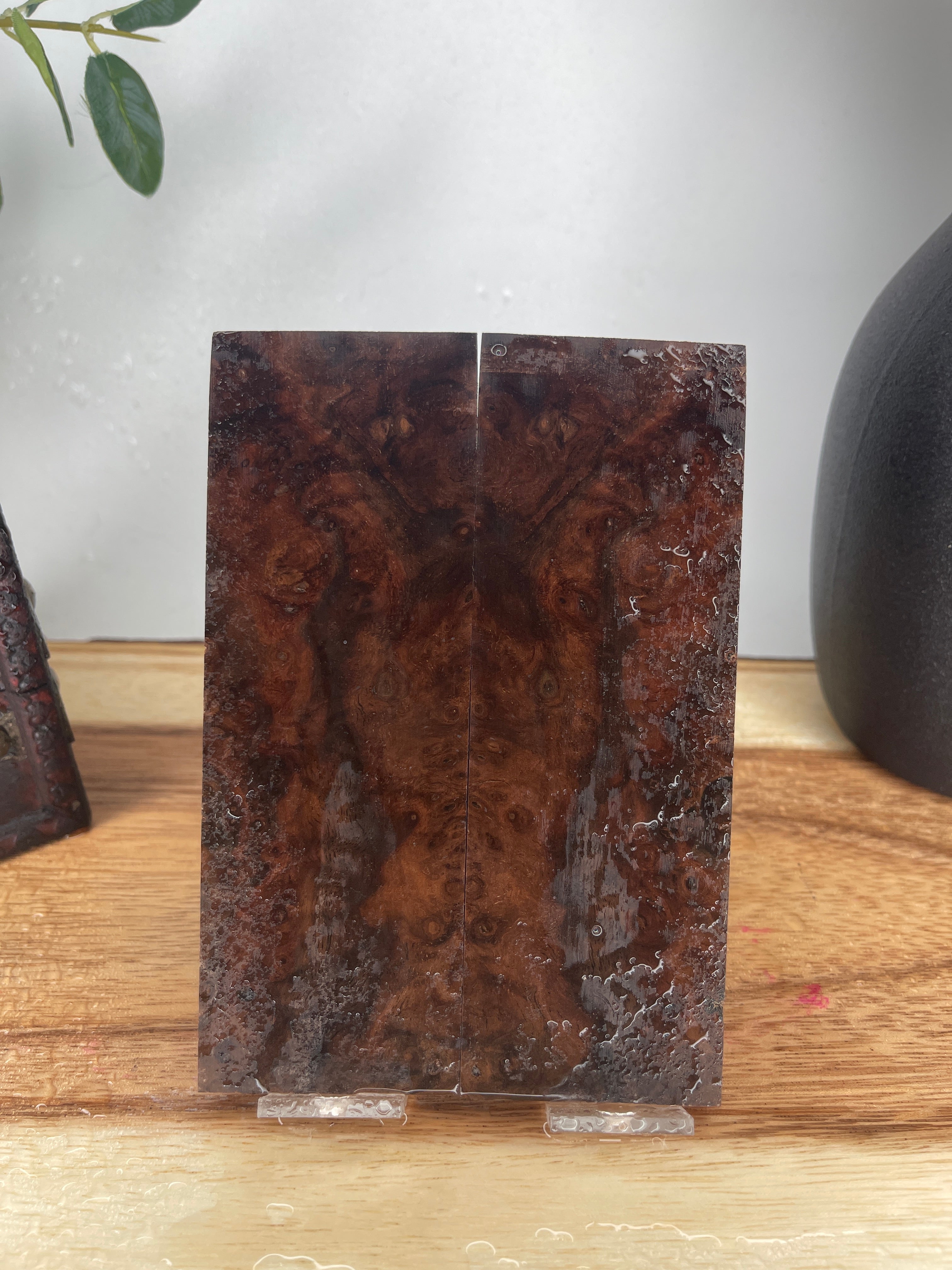 KS-509: Knife Scales  -  Natural Stabilized Walnut Burl - Jakob Janssen Studios