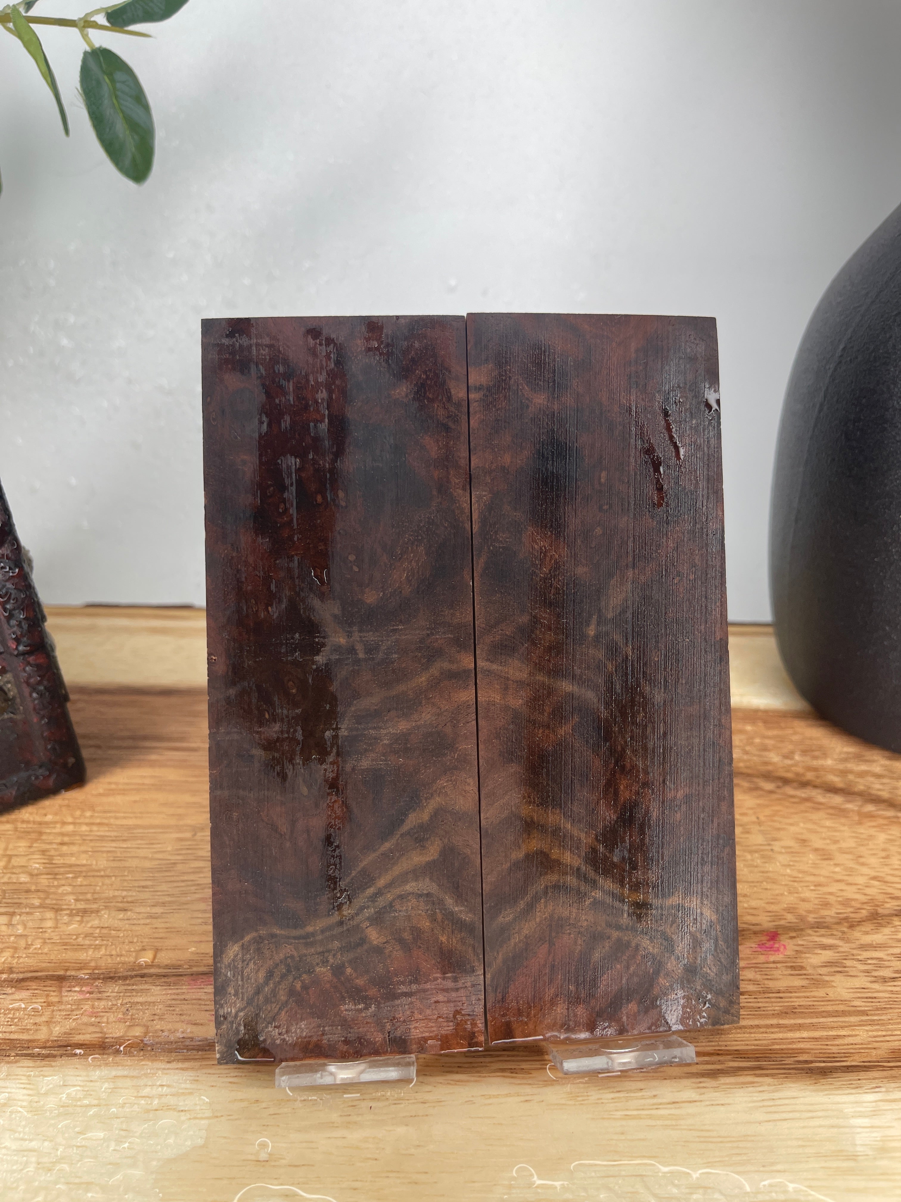 KS-509: Knife Scales  -  Natural Stabilized Walnut Burl - Jakob Janssen Studios