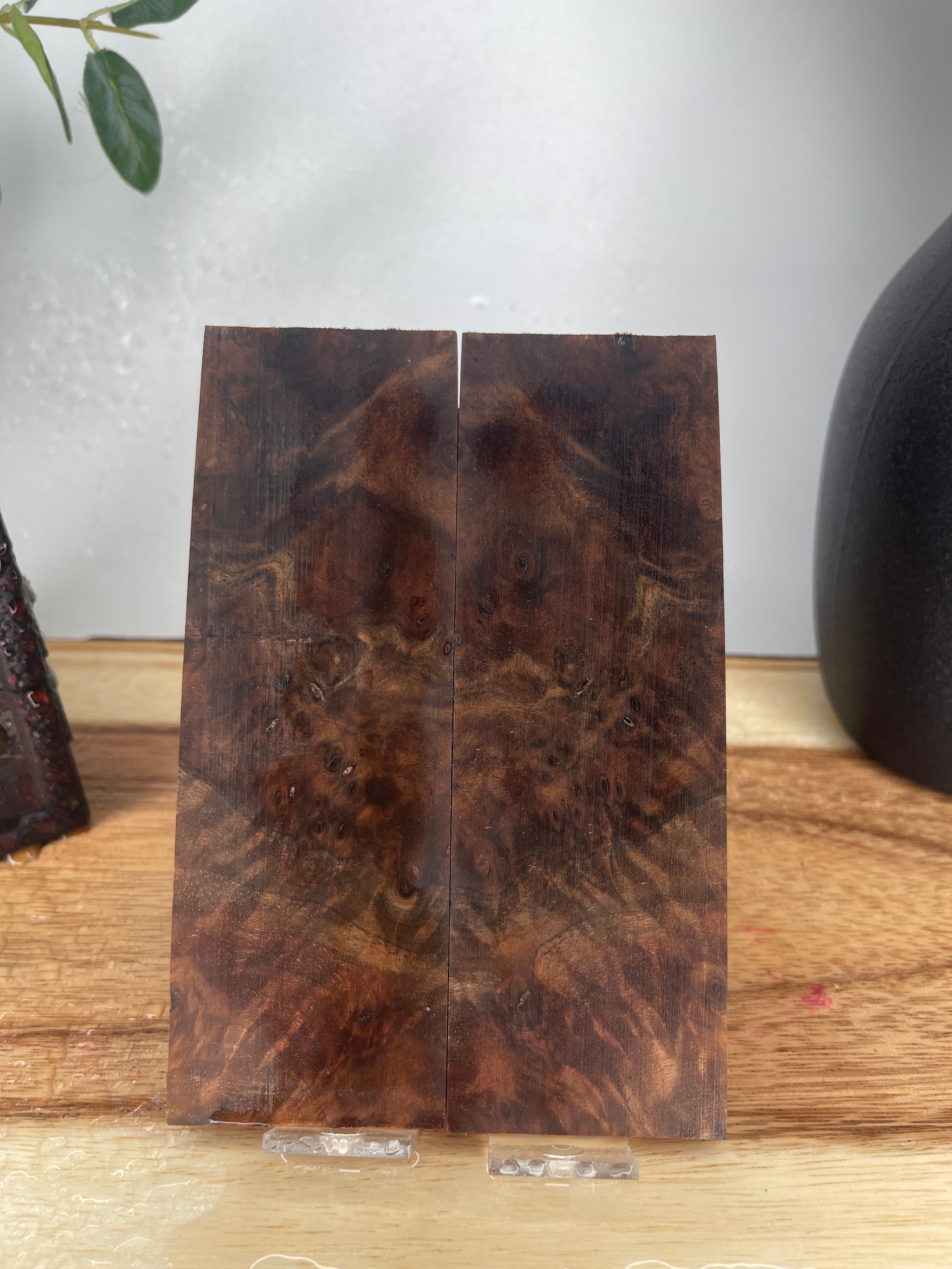 KS-509: Knife Scales  -  Natural Stabilized Walnut Burl - Jakob Janssen Studios