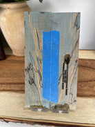 KS-457: Knife Scales  -  Blue Brown Dye Stabilized Spalted Maple Wood Knife Scales - Jakob Janssen Studios