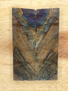 KS-006: Knife Scales - Brown Purple Dye Stabilized Spalted Maple - Jakob Janssen Studios