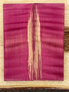 KS-039: Knife Scales - Pink Dye Stabilized Curly Maple