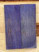 KS-047: Knife Scales - Purple Dye Stabilized Curly Maple - Jakob Janssen Studios