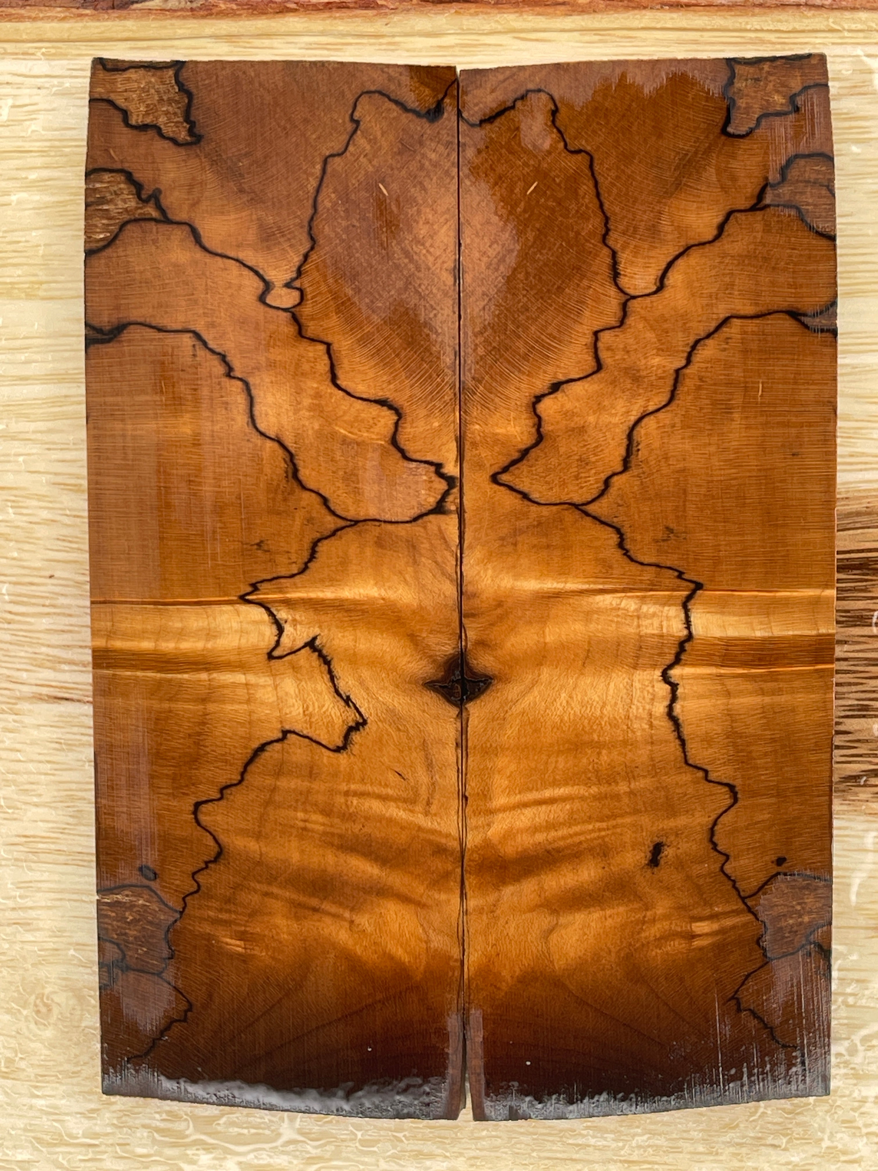 KS-108: Knife Scales - Stabilized Splated Maple - Jakob Janssen Studios