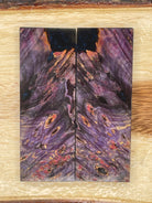 KS-172: Knife Scales - Hybrid Black Resin Purple Dye Stabilized Buckeye Burl - Jakob Janssen Studios