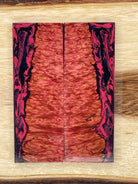 KS-206: Knife Scales - Hybrid Pink Blue Resin Pink Dye Stabilized  Box Elder Burl - Jakob Janssen Studios