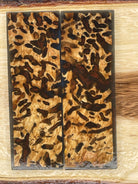 KS-236: Knife Scales - Hybrid Copper Resin Natural Stabilized Buggy Box Elder - Jakob Janssen Studios