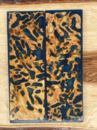 KS-238: Knife Scales - Hybrid Blue Resin Natural Stabilized Buggy Box Elder - Jakob Janssen Studios