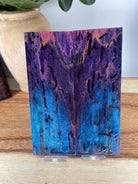 KS-473: Knife Scales  -  Blue Purple Pink Dye Stabilized Spalted Maple Wood Knife Scales - Jakob Janssen Studios