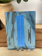 KS-479: Knife Scales  -  Blue Dye Stabilized Spalted Maple Wood Knife Scales - Jakob Janssen Studios