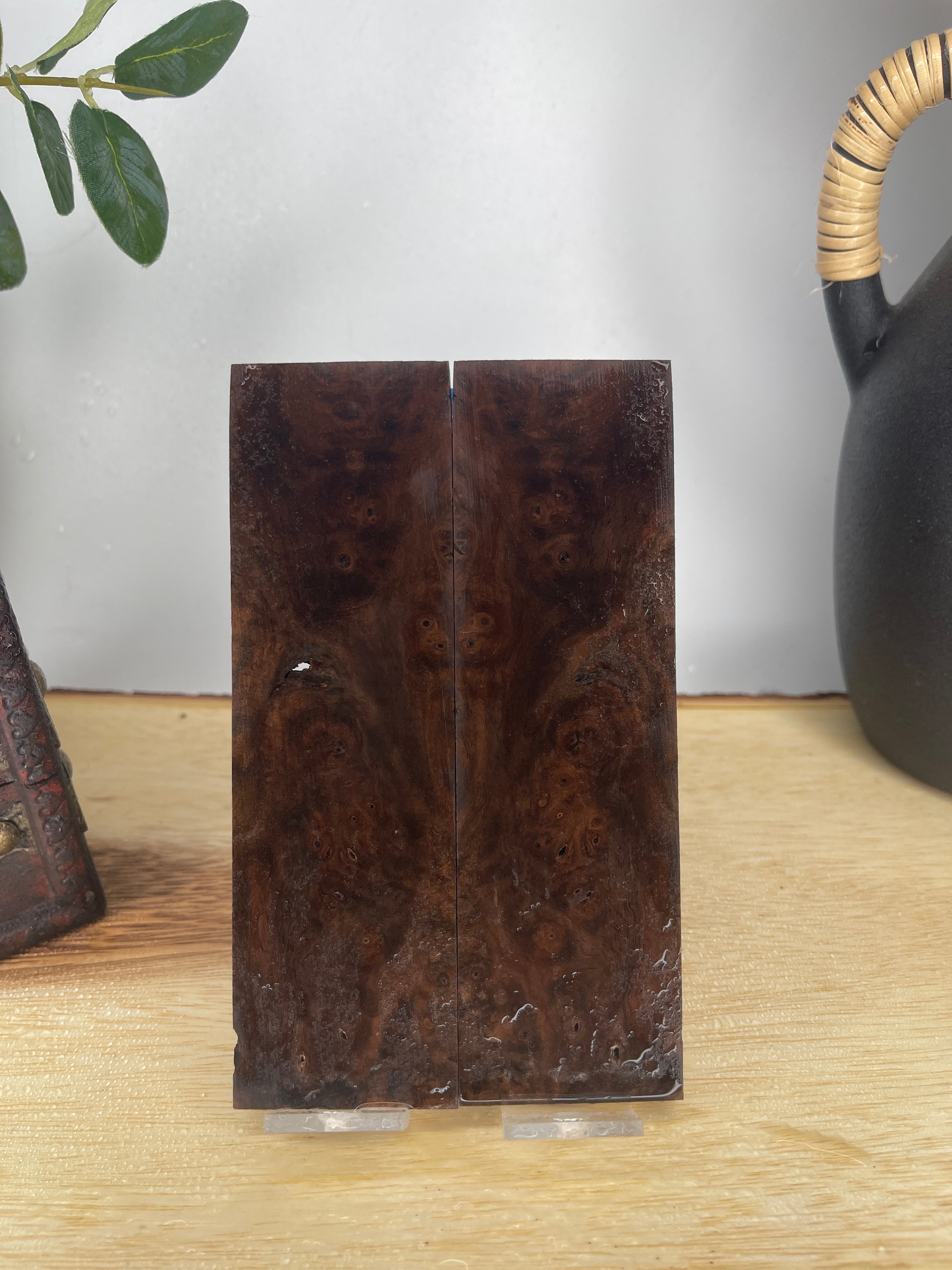 KS-528: Knife Scales  -  Natural Stabilized Walnut Burl - Jakob Janssen Studios