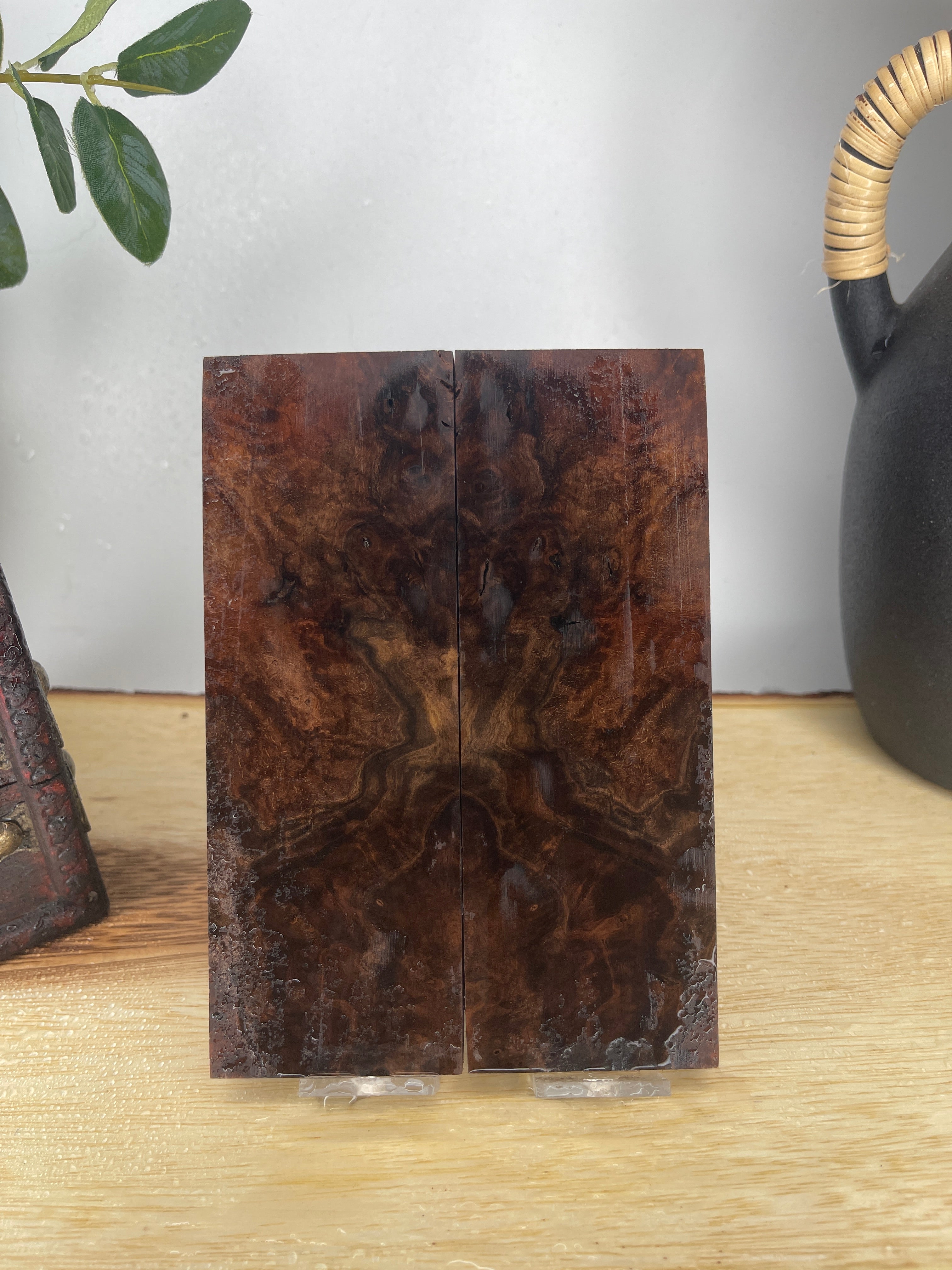 KS-528: Knife Scales  -  Natural Stabilized Walnut Burl - Jakob Janssen Studios