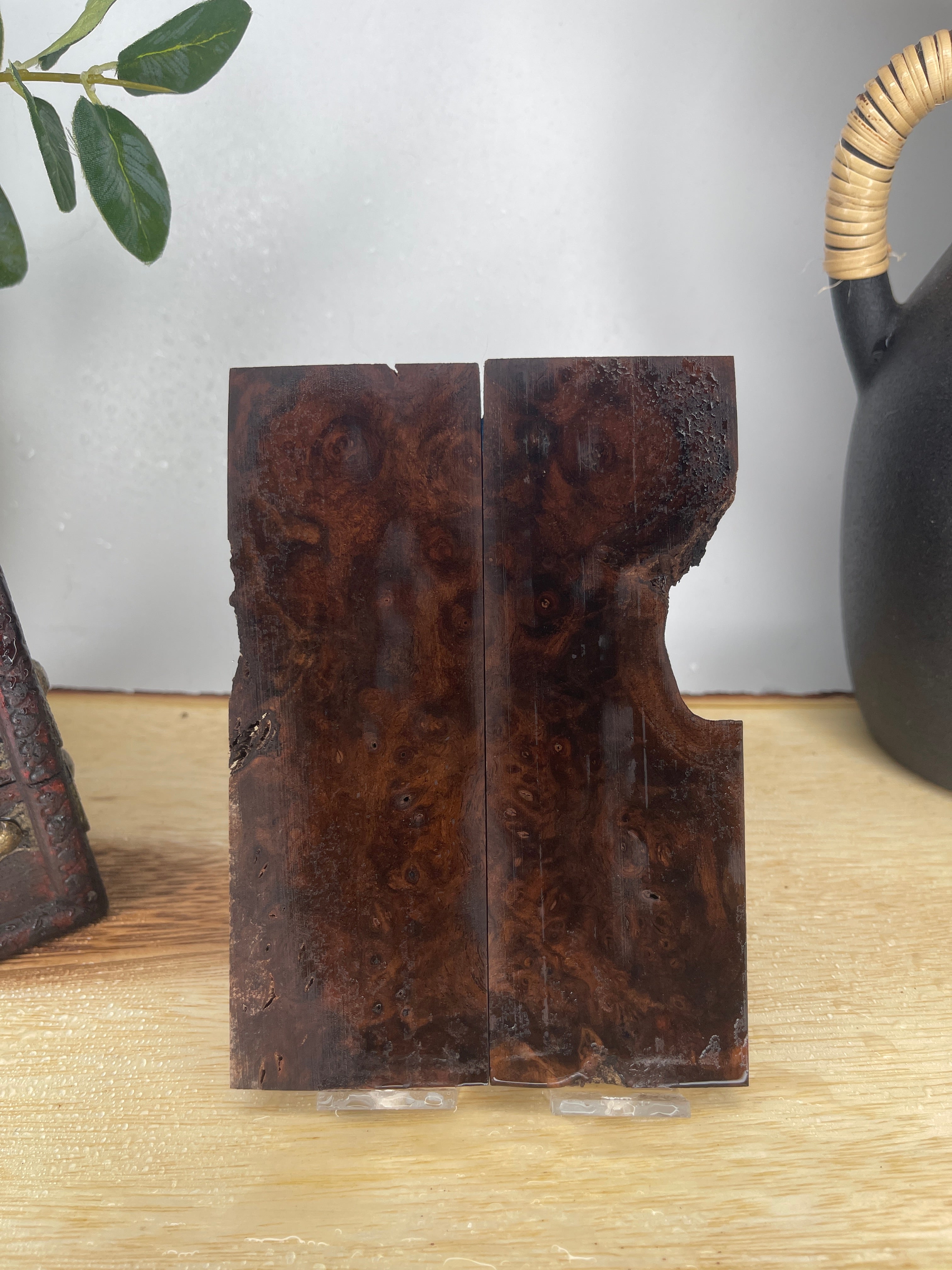 KS-528: Knife Scales  -  Natural Stabilized Walnut Burl - Jakob Janssen Studios