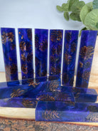 PBBrick-006: Purple Blue Mini Pine Cones Hybrid Pen Blank Diamond Painting Alumilite Resin Casting