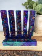 PBBrick-010: Purple Teal Blue Mini Pine Cones Hybrid Pen Blank Diamond Painting Alumilite Resin Casting