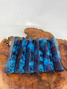 PBBrick-074: Pen Blanks - Blue Purple Stabilized Mini Pine Cone Hybrid   Alumilite Resin Casting - Jakob Janssen Studios