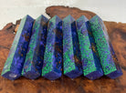 PBBrick-107: Pen Blanks - Purple Delight Green Glitter Stabilized Pine Cone Hybrid   Alumilite Resin Casting - Jakob Janssen Studios