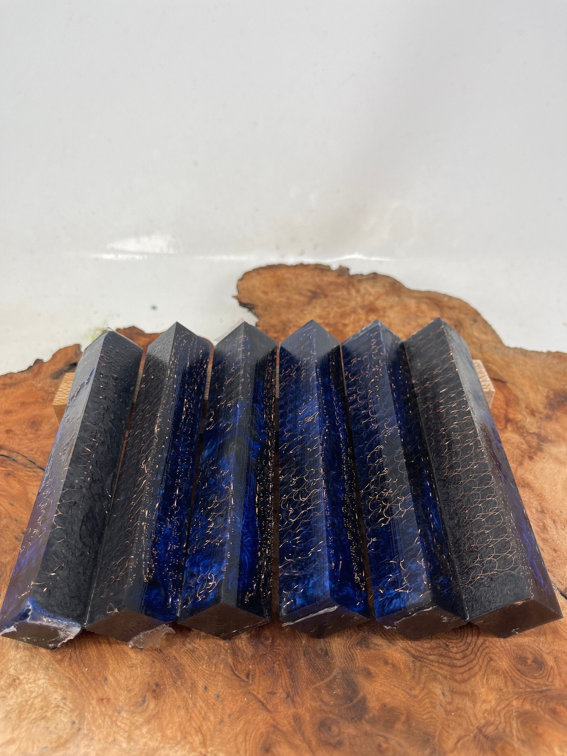 PBBrick-097: Pen Blanks - Copper Mesh Hybrid   Alumilite Resin Casting - Jakob Janssen Studios