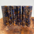 PBBrick-054: Pen Blanks - Blue Orange Stabilized Mini Pine Cone Hybrid   Alumilite Resin Casting - Jakob Janssen Studios