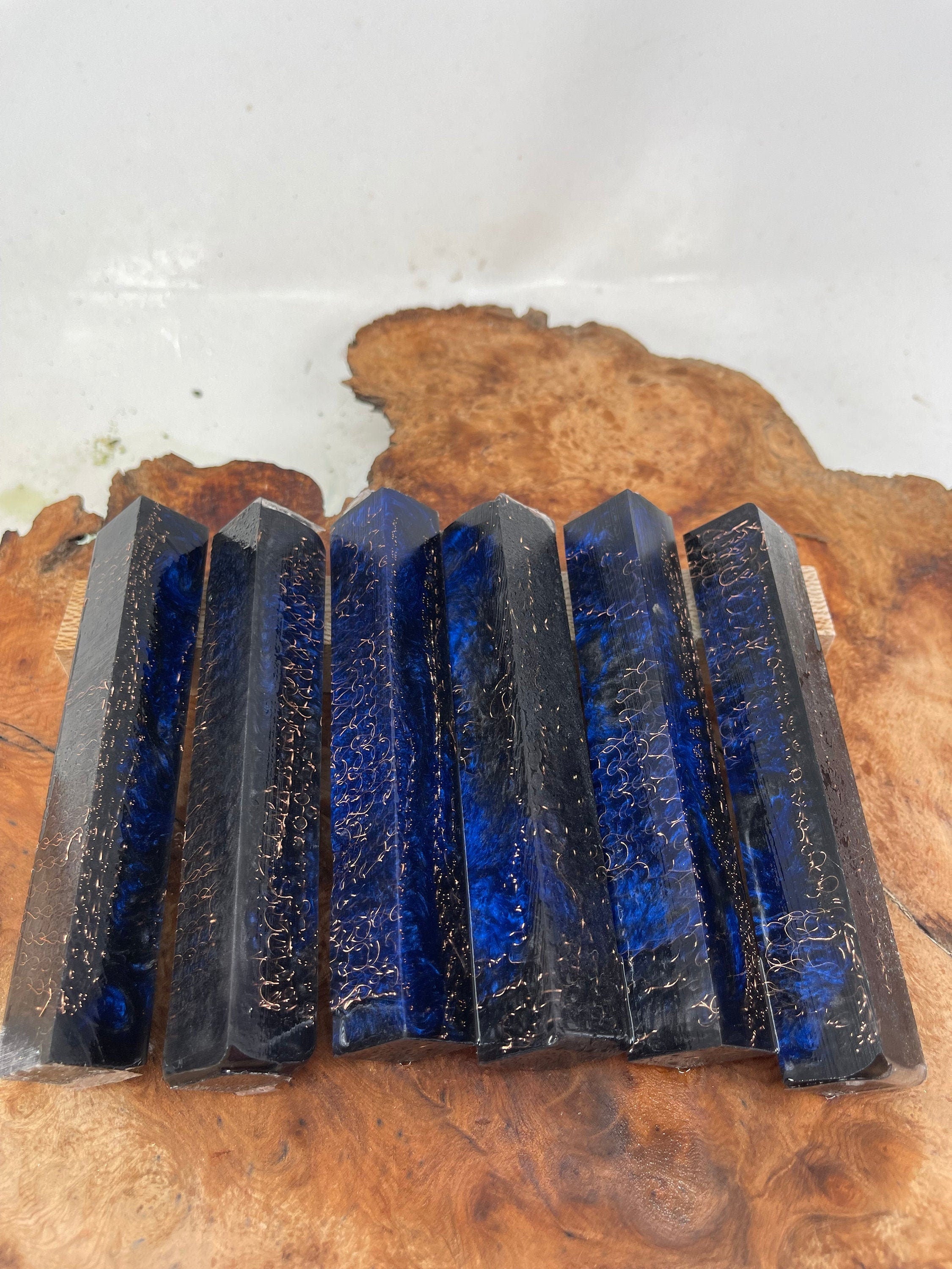 PBBrick-009: Pen Blanks - Copper Mesh Hybrid   Alumilite Resin Casting - Jakob Janssen Studios