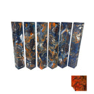 PBBrick-089: Pen Blanks - Blue Orange White Stabilized Mini Pine Cone Hybrid   Alumilite Resin Casting - Jakob Janssen Studios