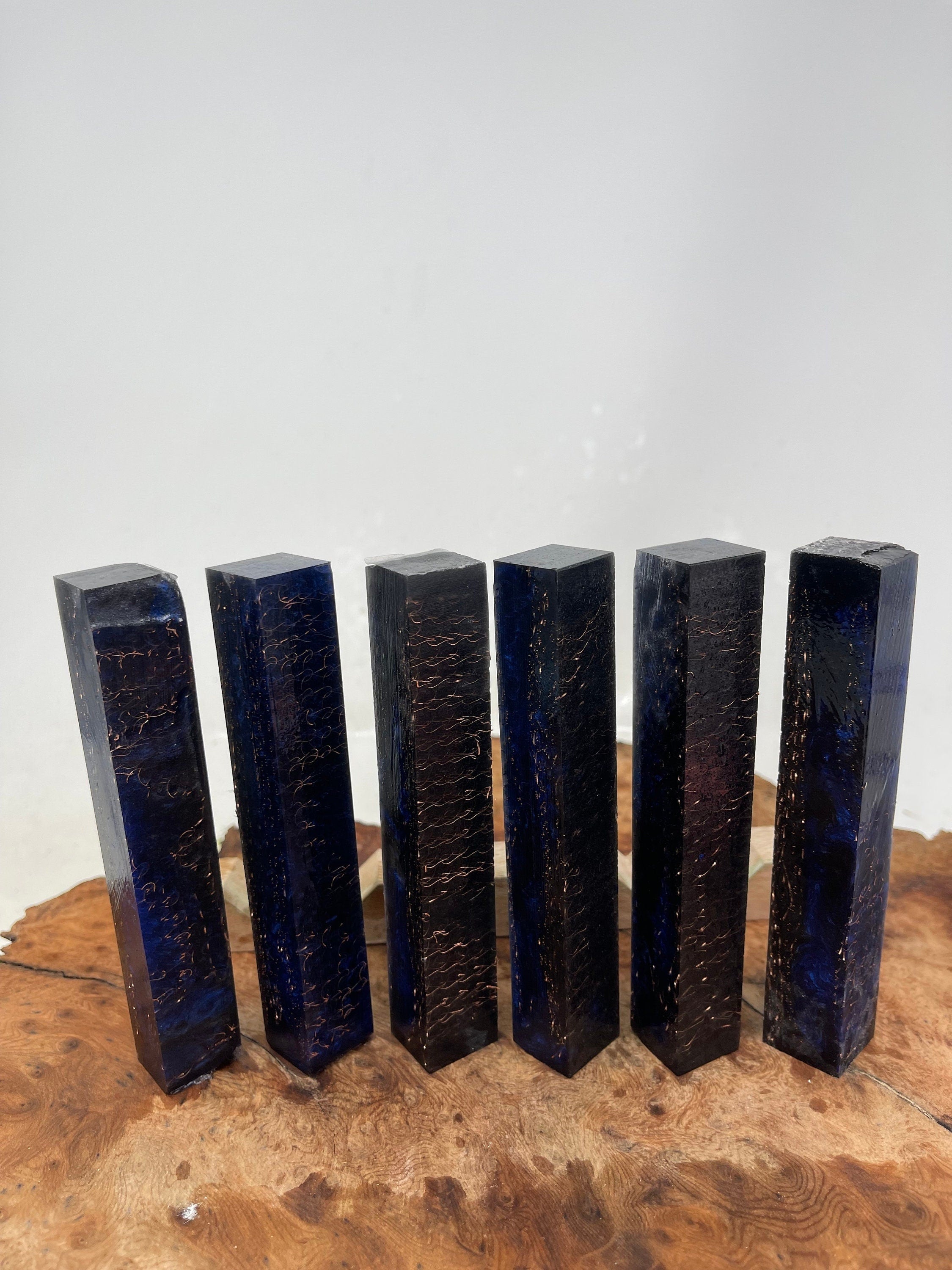 PBBrick-097: Pen Blanks - Copper Mesh Hybrid   Alumilite Resin Casting - Jakob Janssen Studios