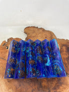 PBBrick-036: Pen Blanks - Blue Purple Stabilized Mini Pine Cone Hybrid   Alumilite Resin Casting - Jakob Janssen Studios