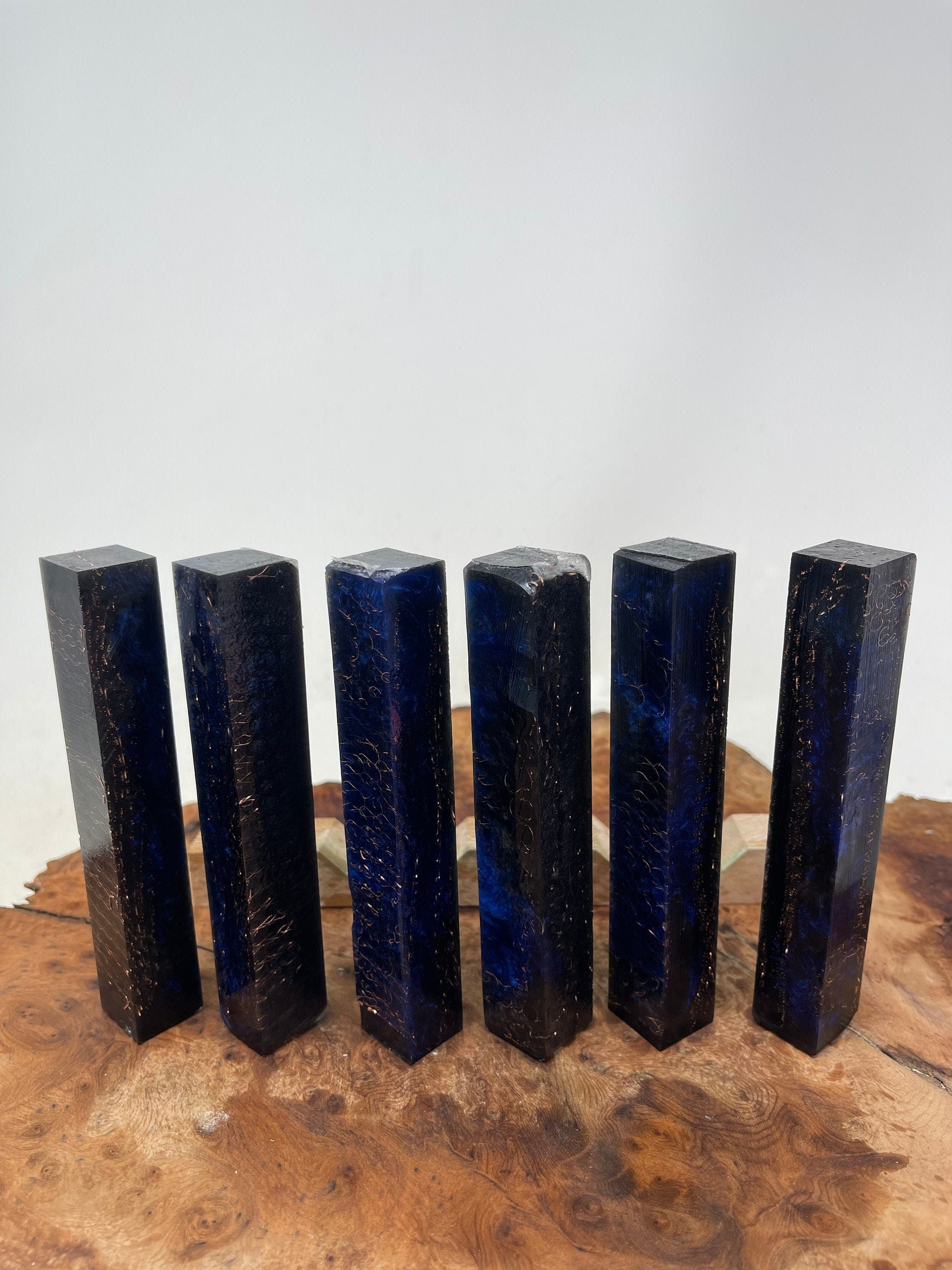 PBBrick-009: Pen Blanks - Copper Mesh Hybrid   Alumilite Resin Casting - Jakob Janssen Studios