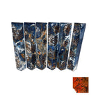 PBBrick-121: Pen Blanks - Blue Orange White Stabilized Mini Pine Cone Hybrid   Alumilite Resin Casting - Jakob Janssen Studios