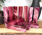 PenBlank-BEBRW: Pen Blanks - Red Wine with hints of Orange Dye Stabilized Box Elder Burl Stablized - Jakob Janssen Studios