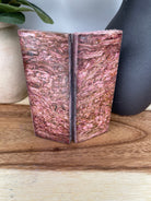 KS-340: Knife Scales  -  Red Dye Stabilized Hempwood Knife Scales - Jakob Janssen Studios