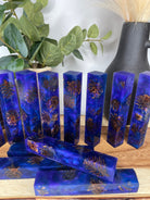 Purple Blue Stabilized Mini Pine Cones Hybrid Pen Blank Alumilite Resin Casting - Jakob Janssen Studios