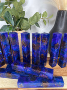 Purple Blue Stabilized Mini Pine Cones Hybrid Pen Blank Alumilite Resin Casting - Jakob Janssen Studios