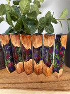 Purple Green Red Malle Burl Hybrid Pen Blank Diamond Painting Alumilite Resin Casting - Jakob Janssen Studios